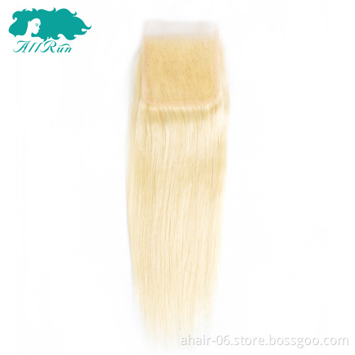 613# 10A 3 Pieces Diffrent Length Of Hair Bundles With One Piece 613# 4*4 Lace Closure No Tangle No Shed , 100% Human Hair
